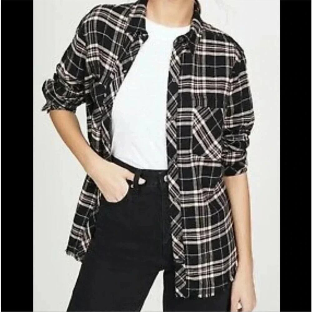 Black and White Plaid Shirt